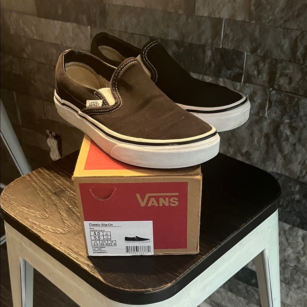 Vans  Classic Black Slip-On Sneakers